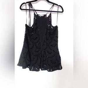 Intimately Free People Black Lace Top - Size Small
